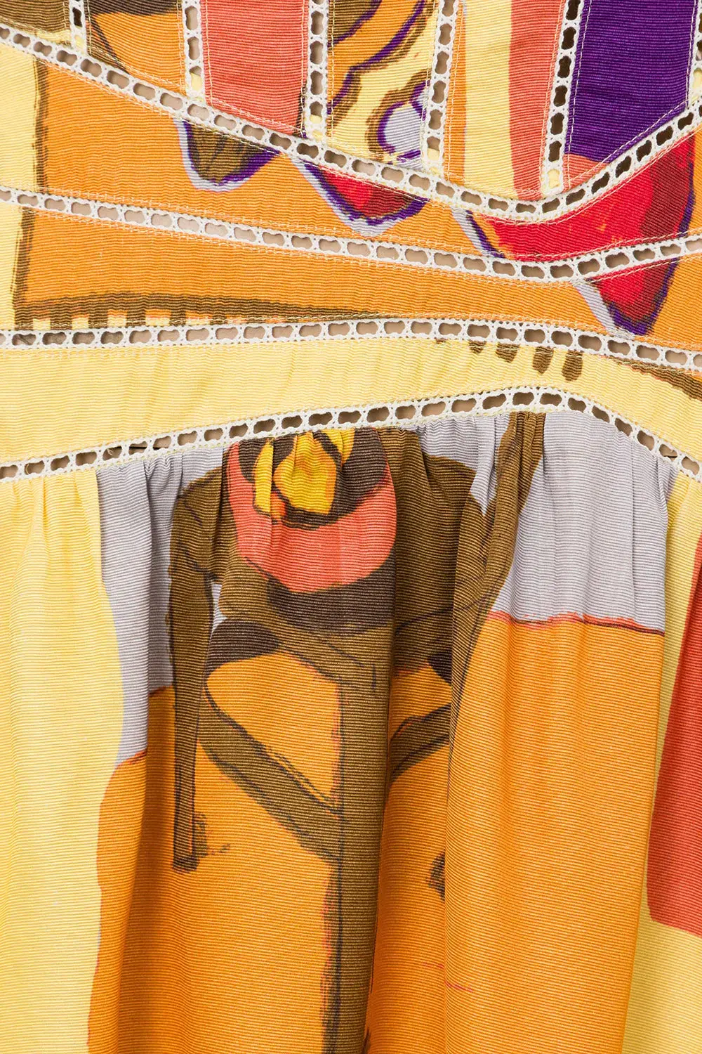 Zaco Lucia Mini Dress in Villagio Yellow Print Size 10 - Image 6