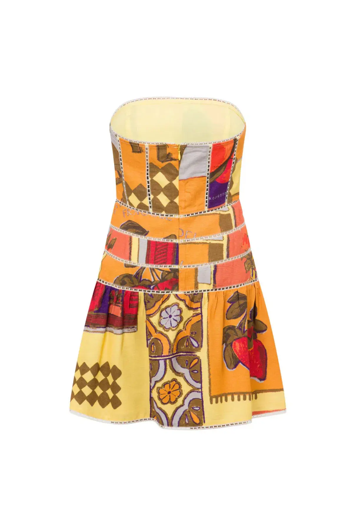 Zaco Lucia Mini Dress in Villagio Yellow Print Size 10 - Image 5
