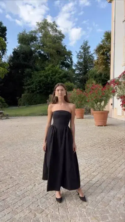 Dissh Hyland Strapless Midi Dress Black Size 10 - Image 3