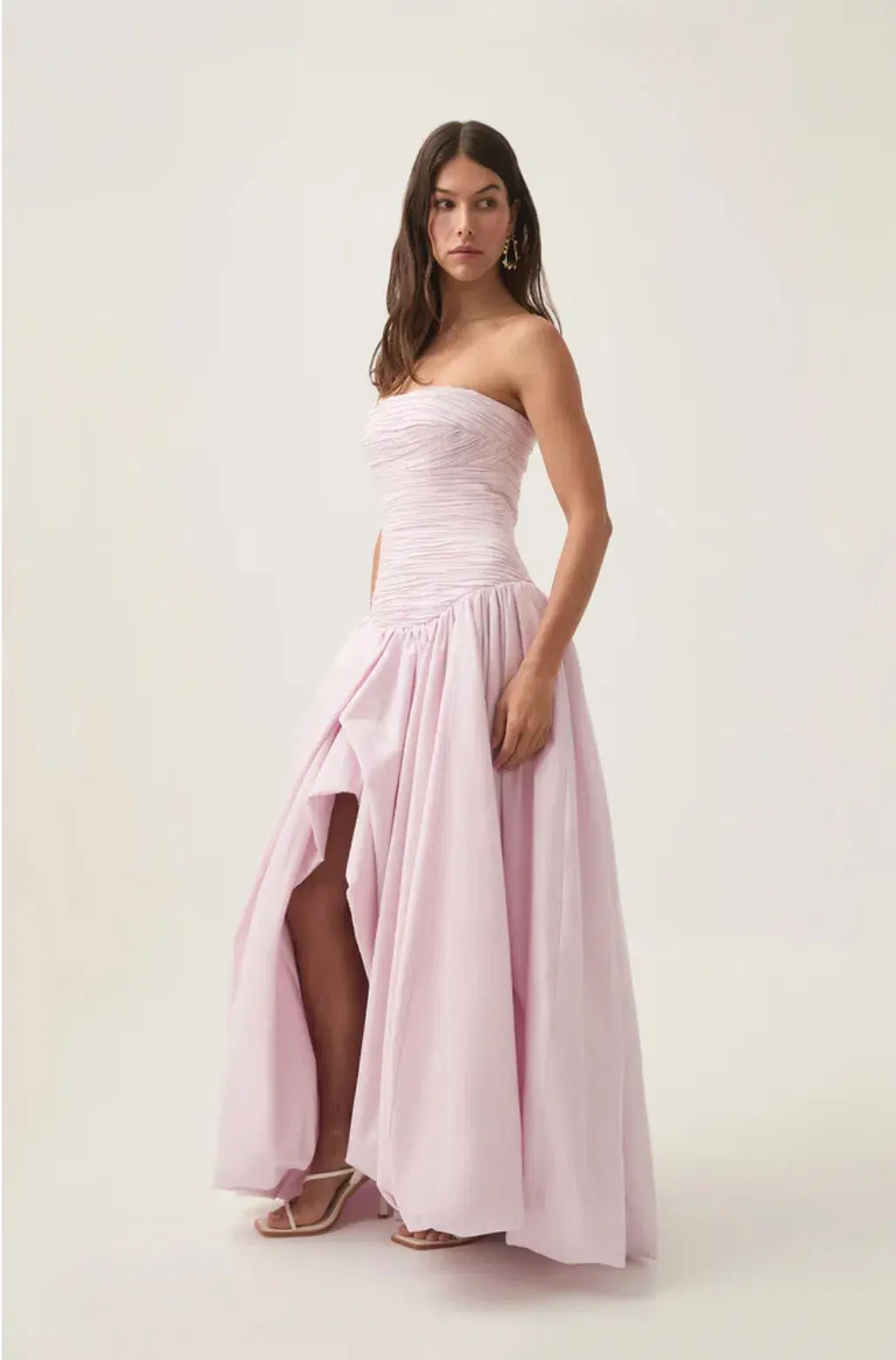 AJE Violette Bubble Hem Gown in Pastel Pink Size 14 - Image 1