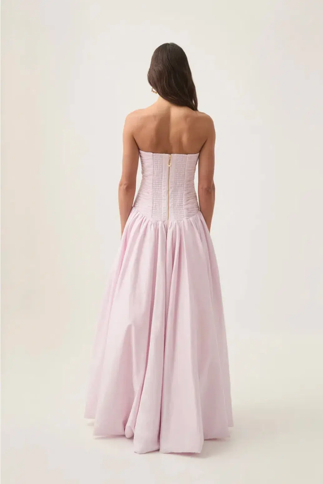 AJE Violette Bubble Hem Gown in Pastel Pink Size 14 - Image 3
