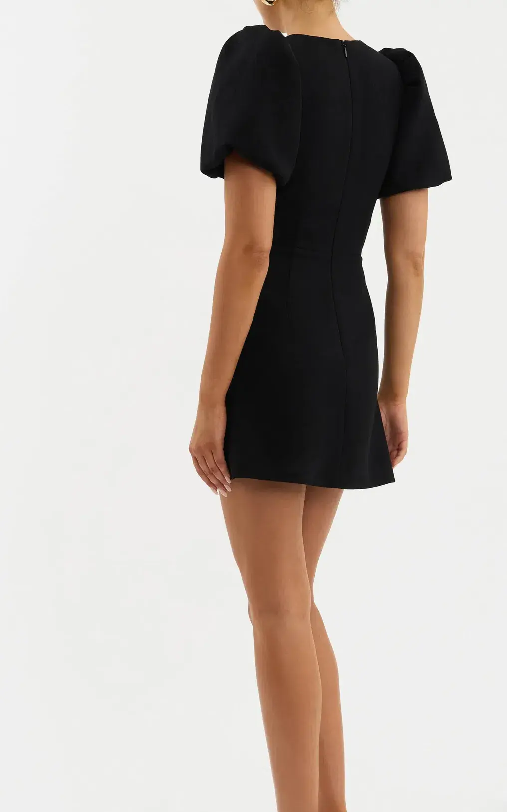 Rebecca Vallance Aubree Flower Mini Dress Black Size 12 - Image 3