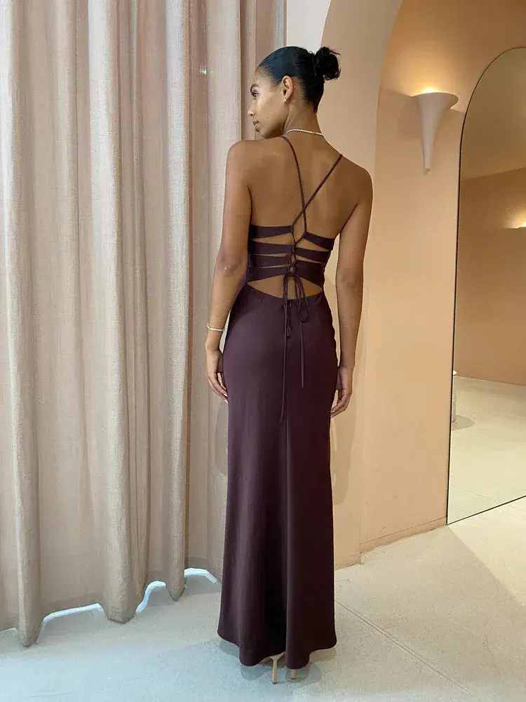 Manning Cartell Time to Shine Maxi Dress in Truffle Size 12 - Image 3