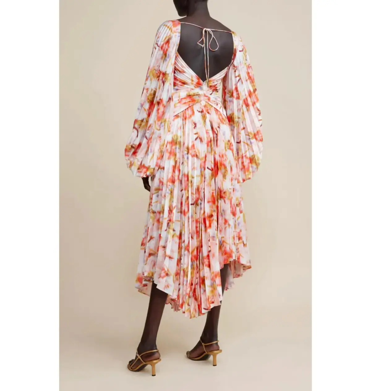 Acler Aurora Midi Dress Rouge Medley Print Size AU 10 - Image 3