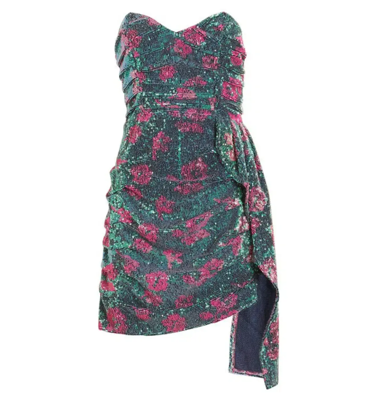 For Love and Lemons Pauline Cosmo Sequin Mini Dress Green Floral Size 10 - Image 7