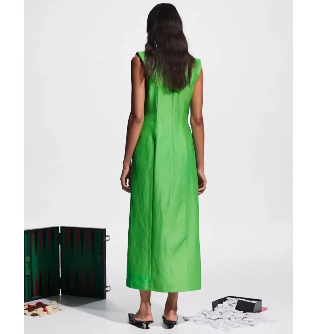 Alemais Dazzle Midi Dress in Green Size AU 8 - Image 2