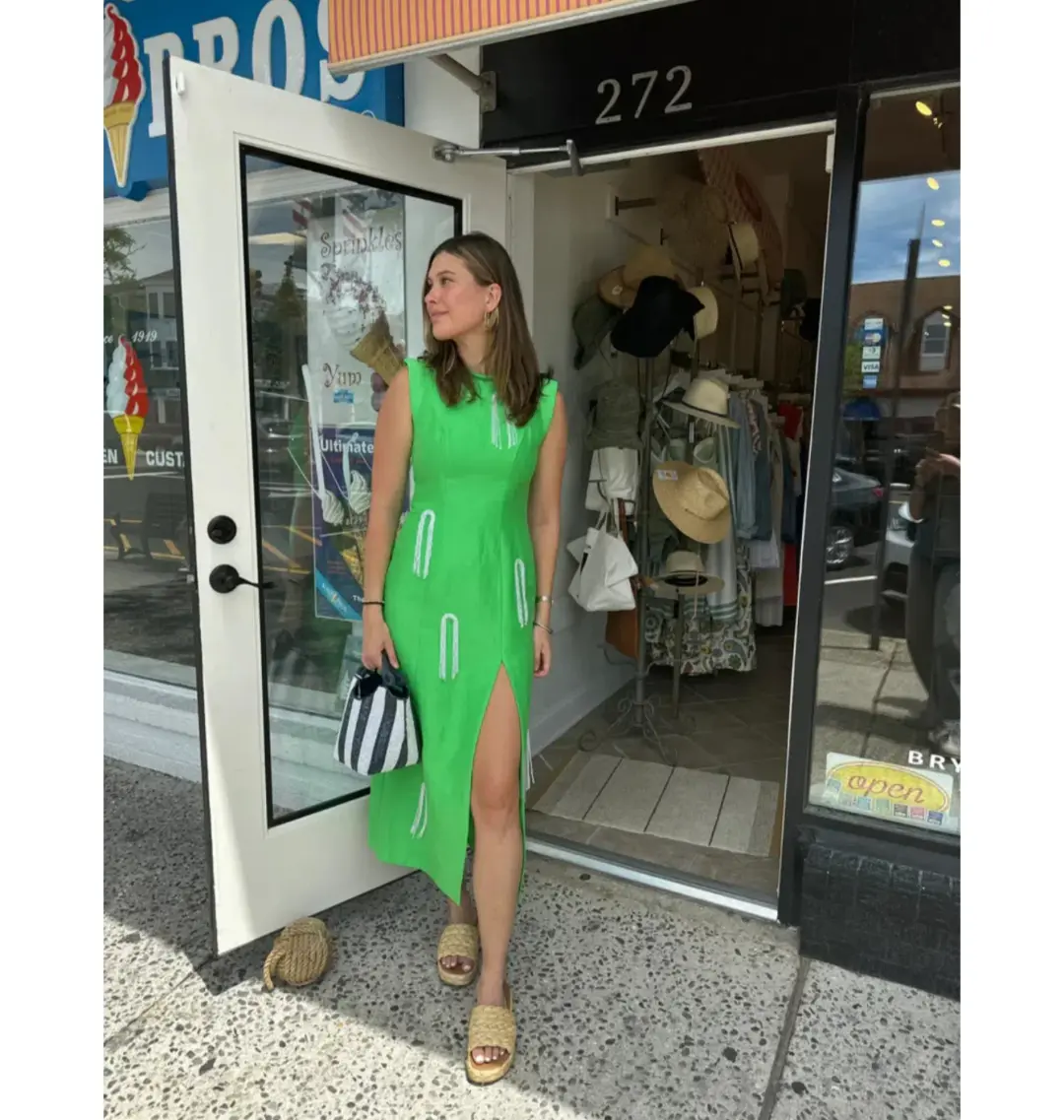 Alemais Dazzle Midi Dress in Green Size AU 8 for rent on The Volte - main image
