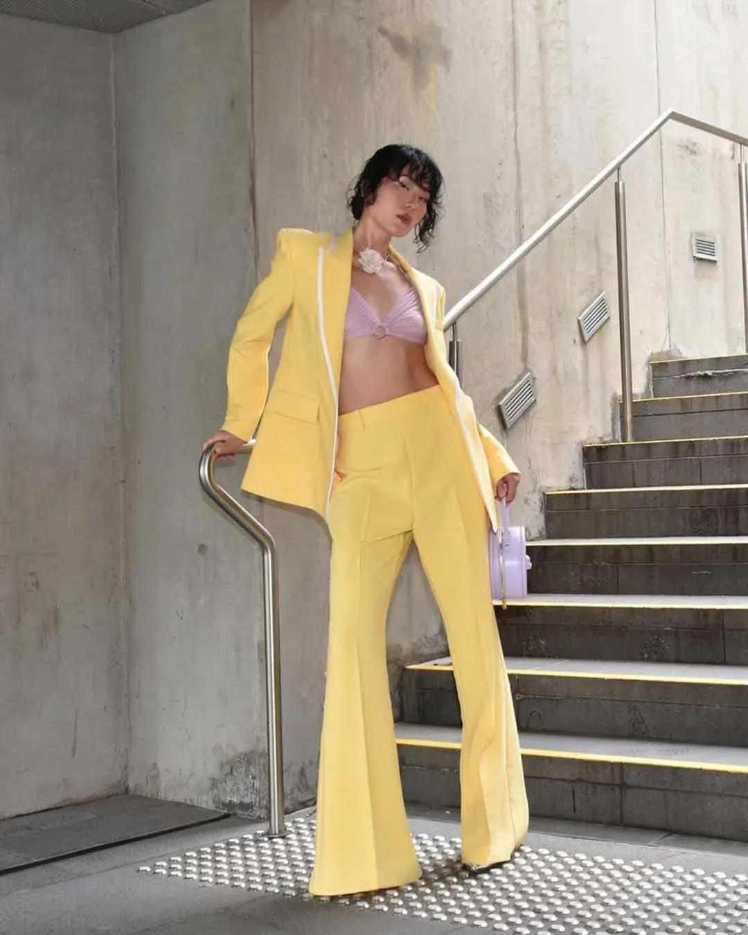 Leo Lin Two-Piece Suit Canary Size 12 - Image 1