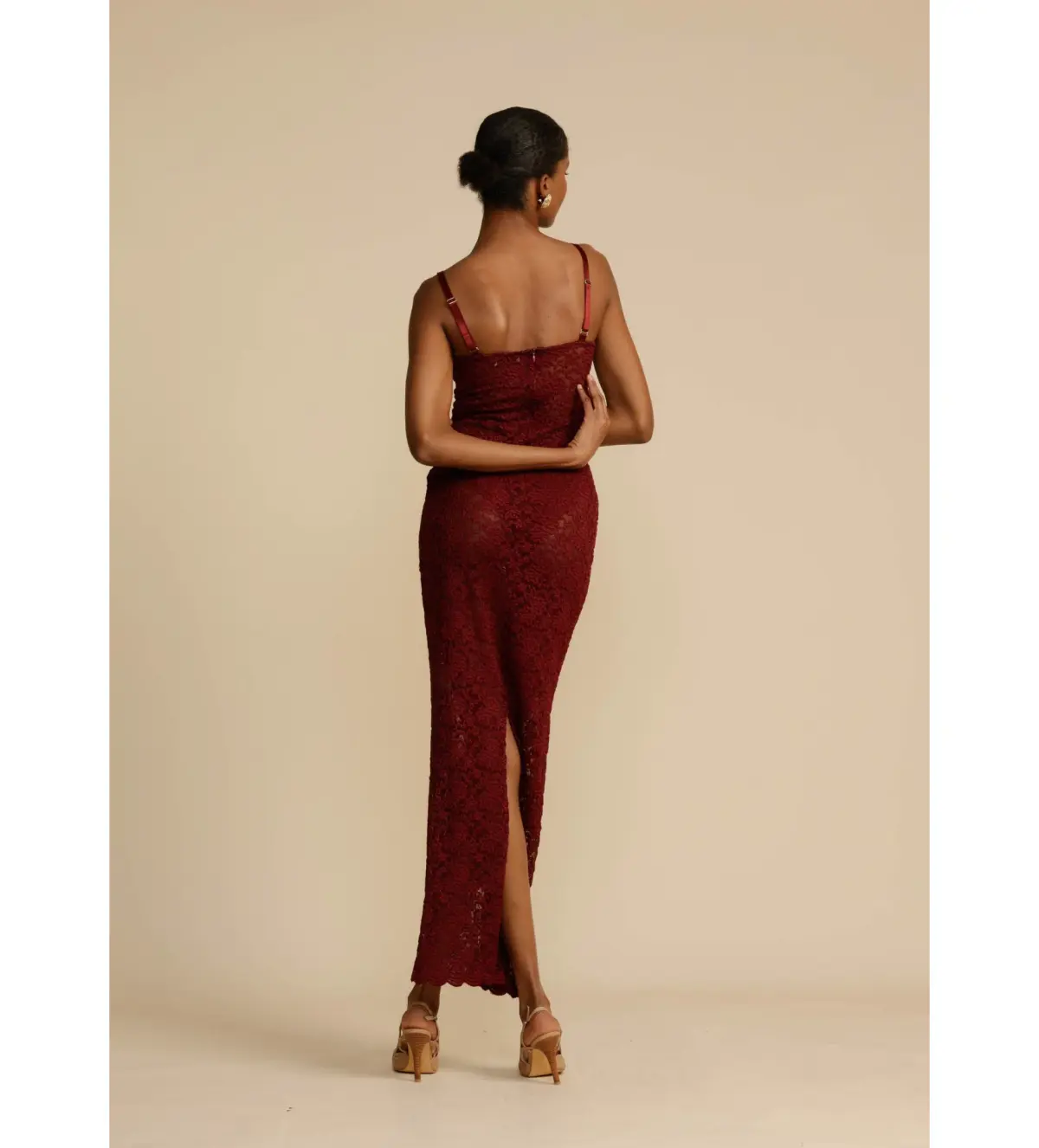 Arcina Ori Margot Dress Wine Size 8 - Image 3