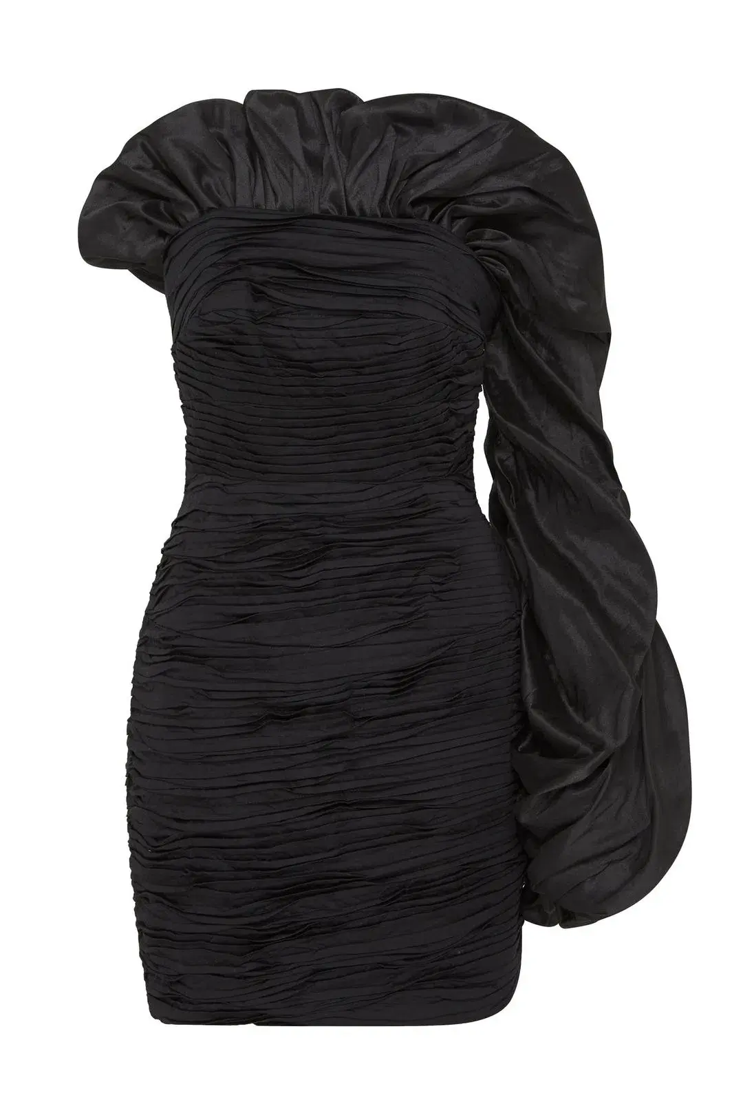 Aje Allégro Tucked Puff Dress Black Size 6 - Image 4