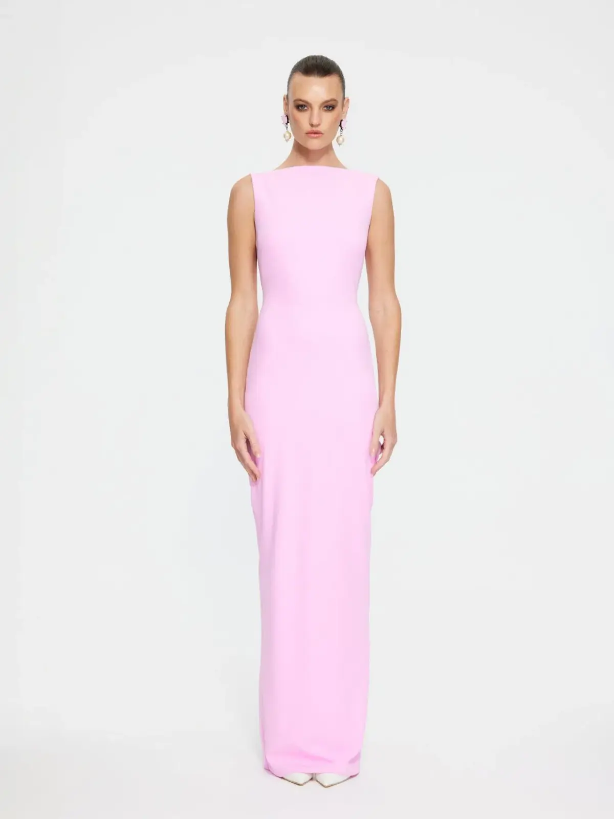 Effie Kats Verona Gown Taffy Pink Size 8 - Image 1