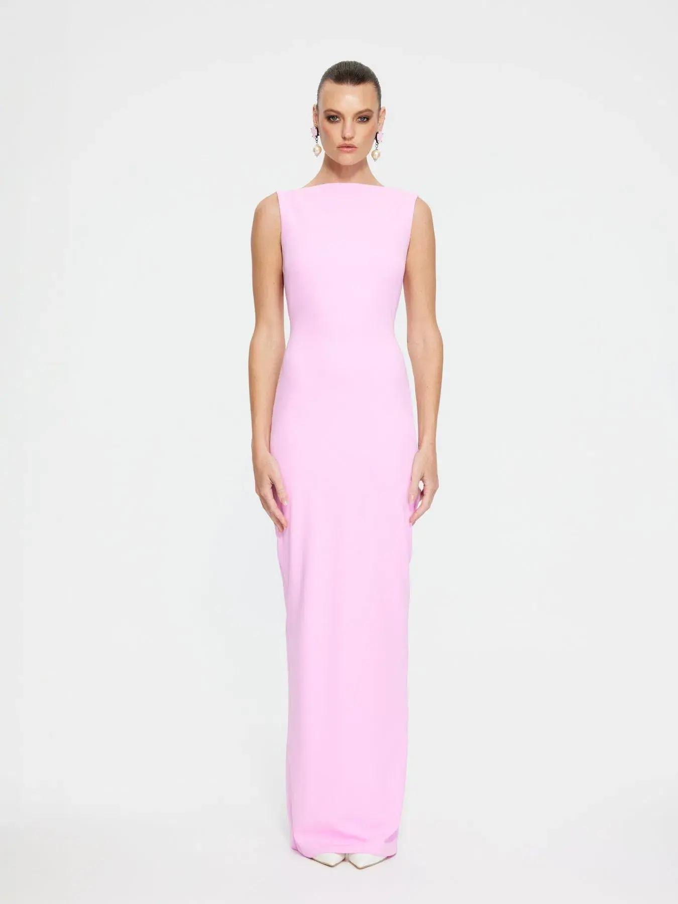 Effie Kats Verona Gown Taffy Pink Size 8 - Image 1