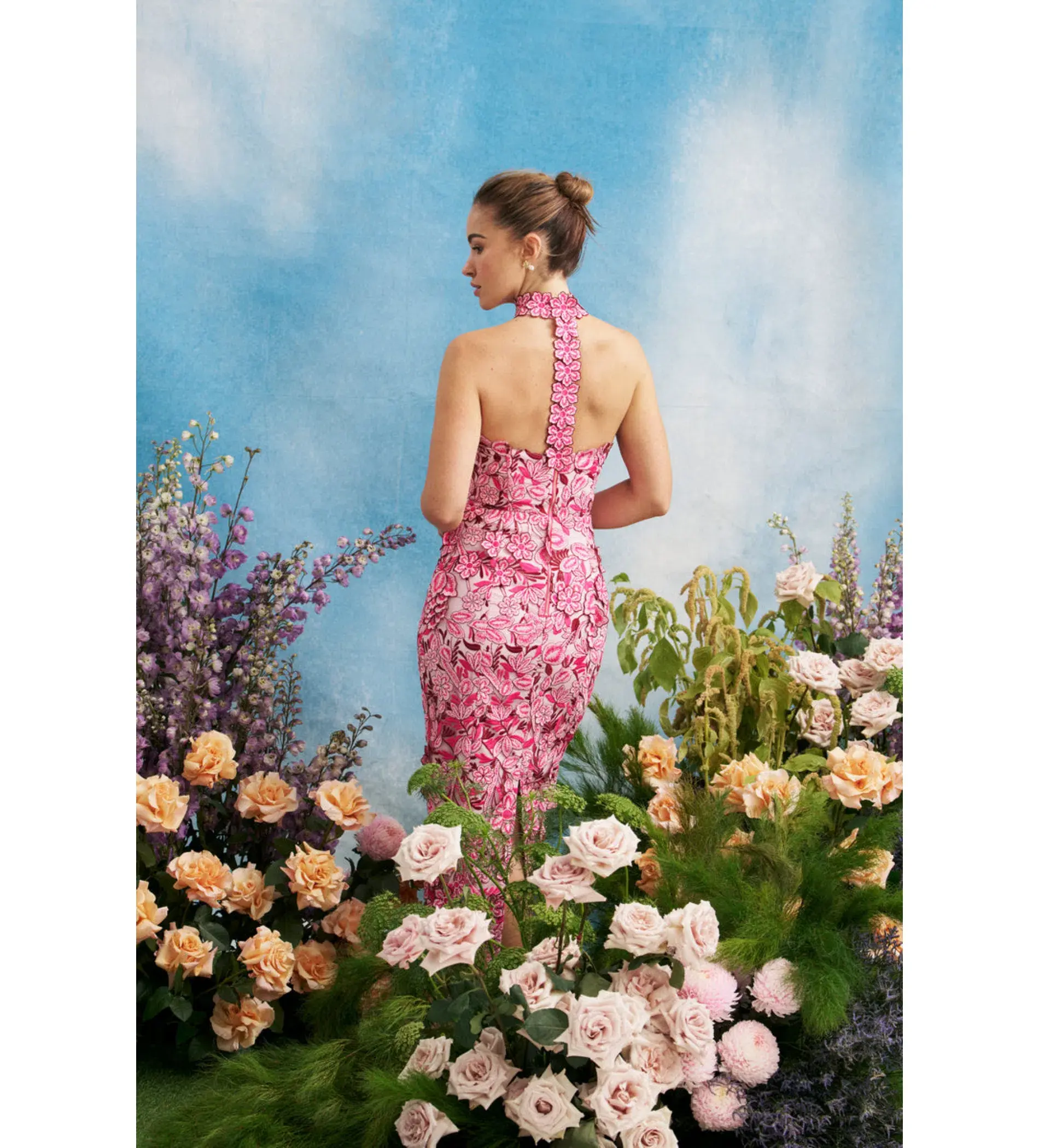 Elliatt Roseate Cocktail Midi Dress Pink Size 10  - Image 3