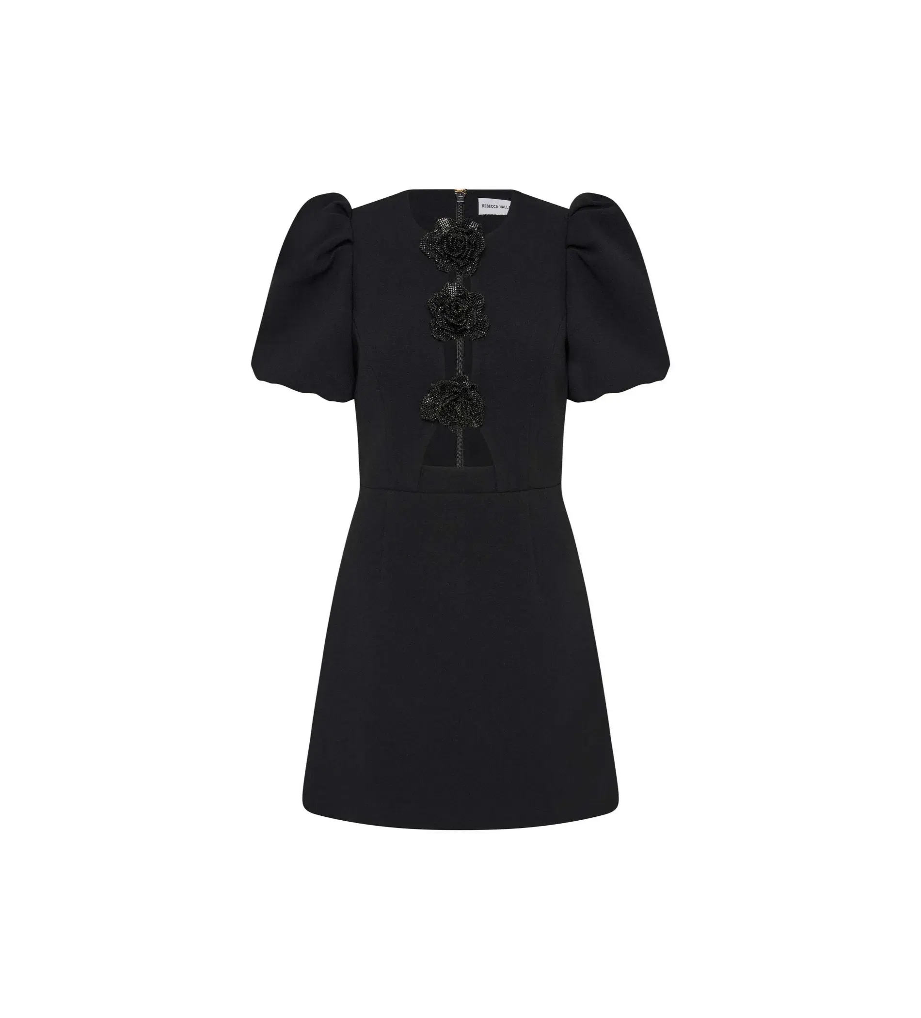 Rebecca Vallance Aubree Flower  Mini Dress Black Size 6 - Image 4