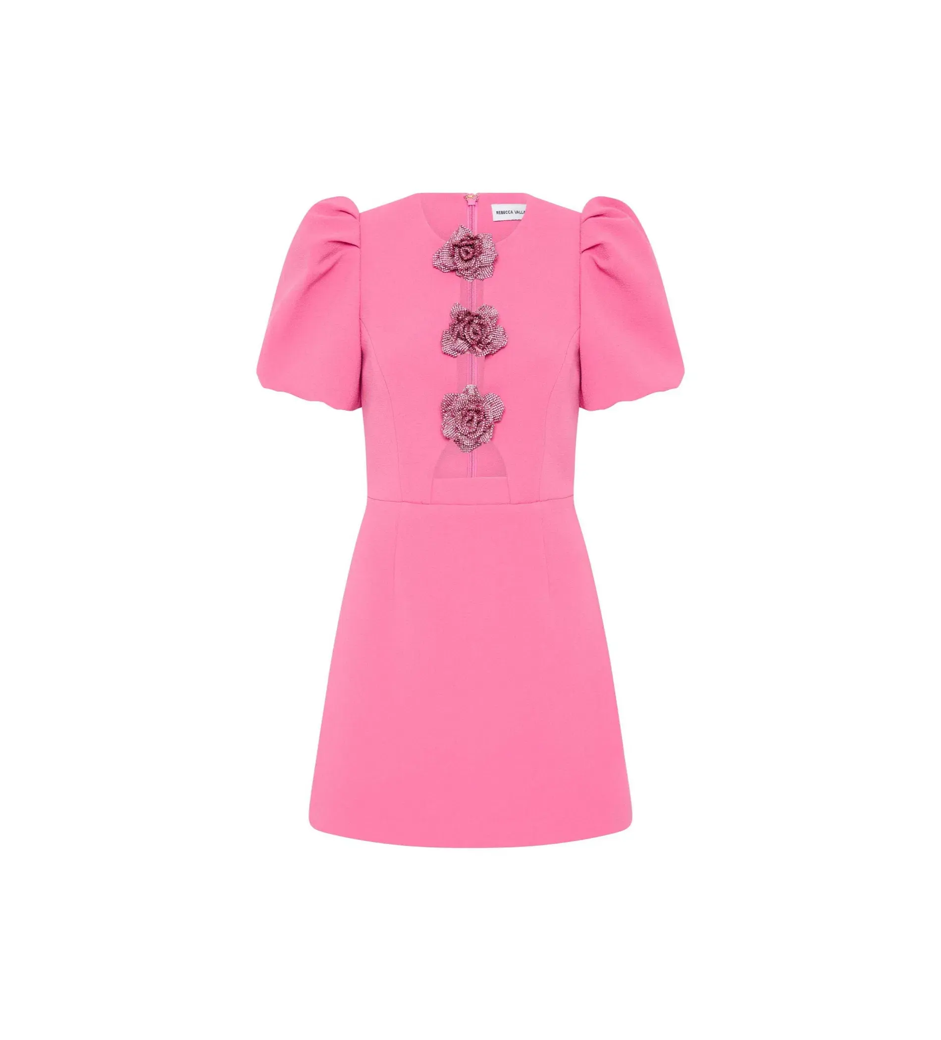 Rebecca Vallance Aubree Flower Mini Dress Pink  Size 8 - Image 6
