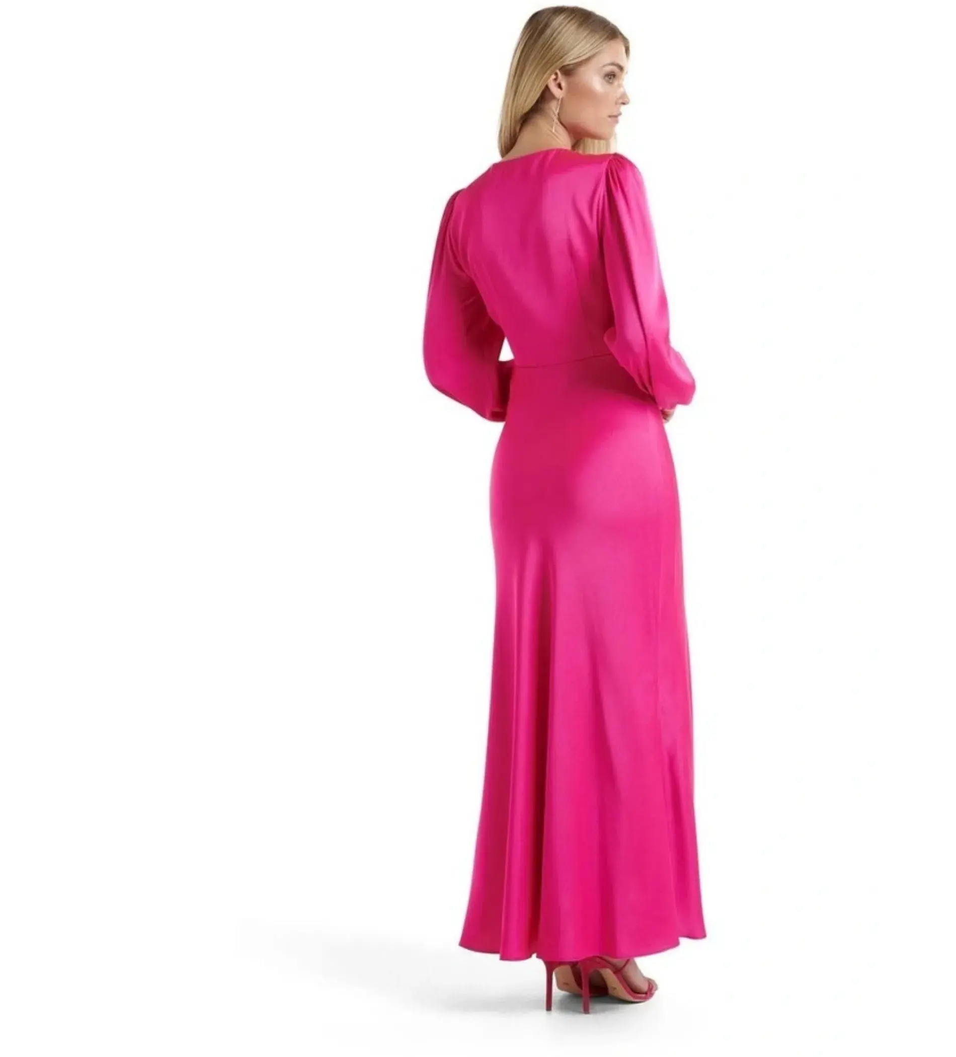Forever New Wren Long Sleeve Twist Maxi Dress Valley Pink Size 16 - Image 3