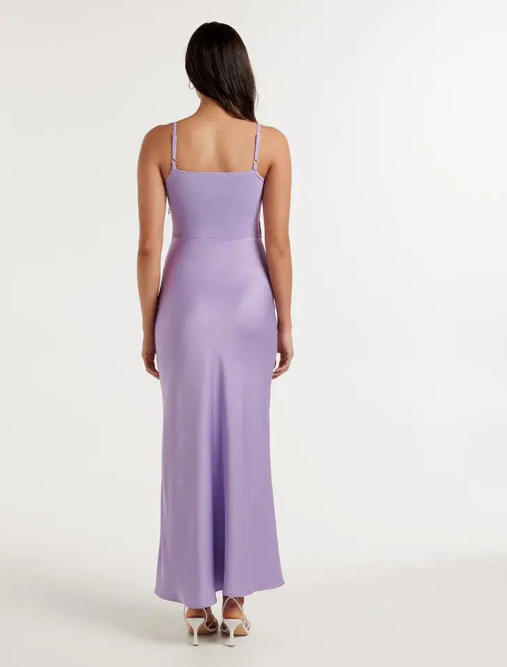 Forever New Erika Front Cut Out Knit Dress Blossoming Lilac Size 16 - Image 3