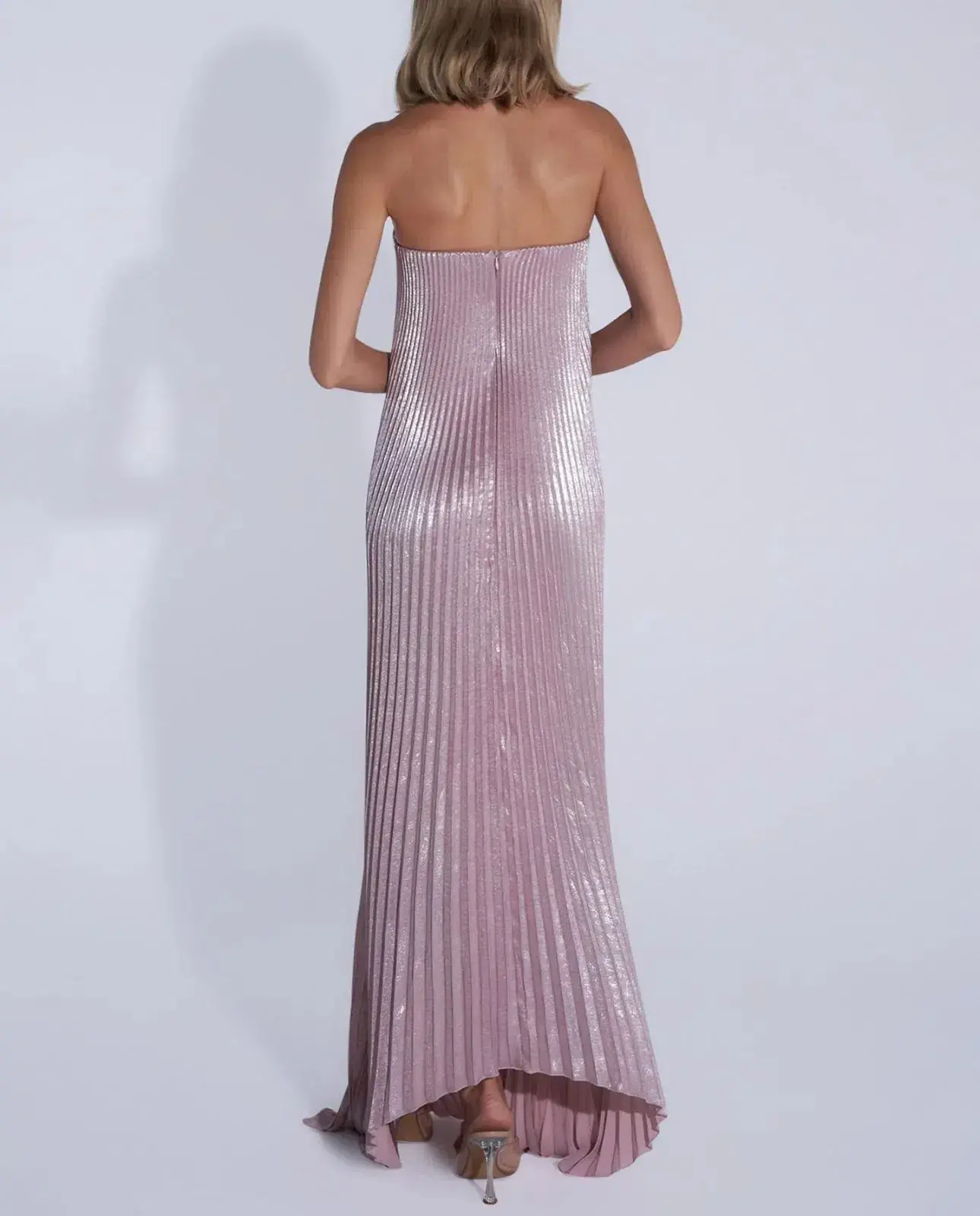 L'Idee Black Tie Gown in Dusty Shimmer Size 8 - Image 2