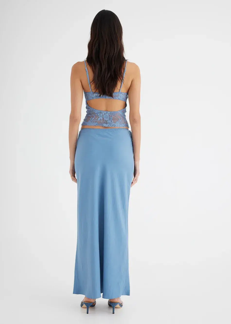 Benni Miko Cami Top and Skirt Set Storm Blue Size AU 8 - Image 3