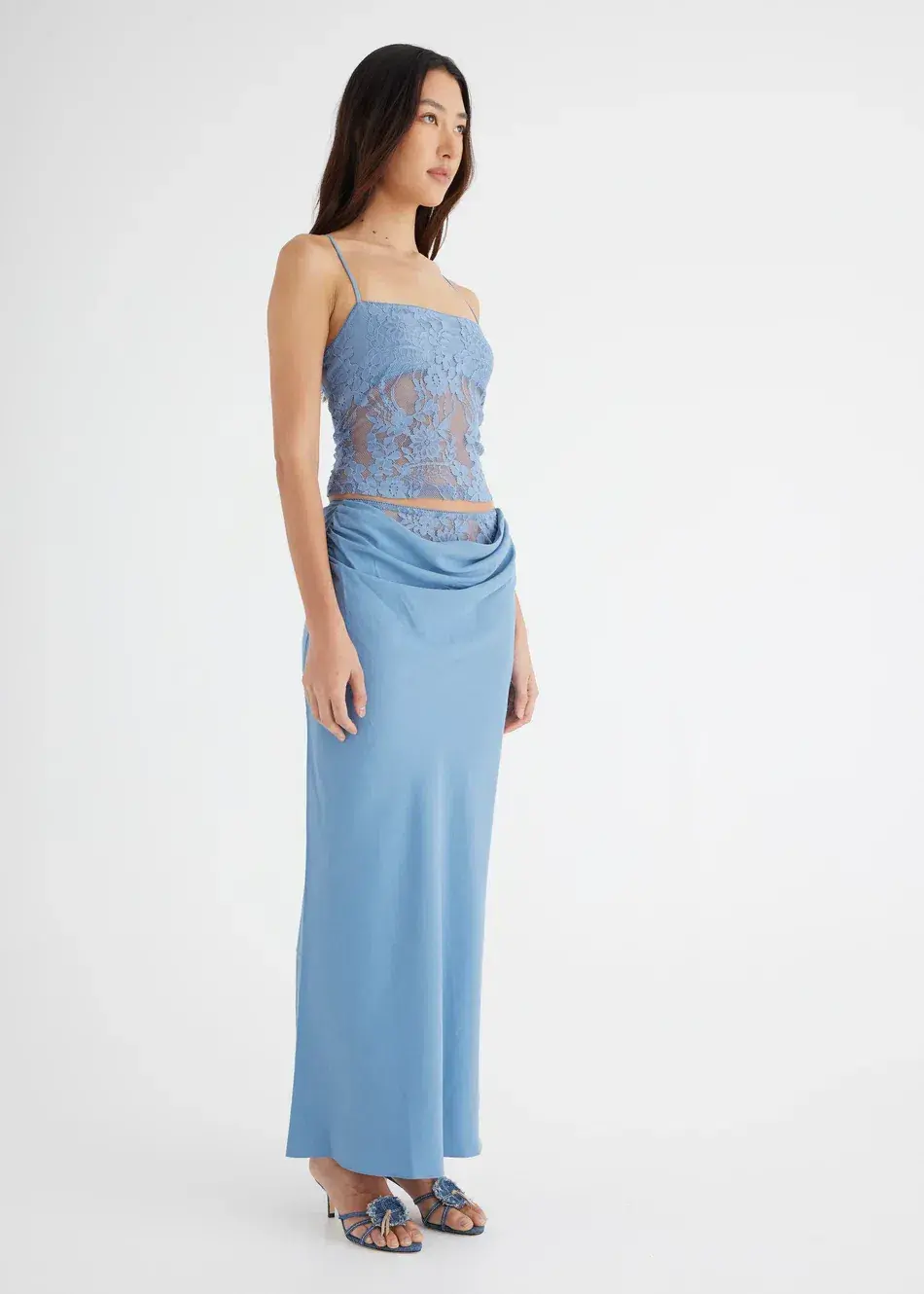 Benni Miko Cami Top and Skirt Set Storm Blue Size AU 8 - Image 2