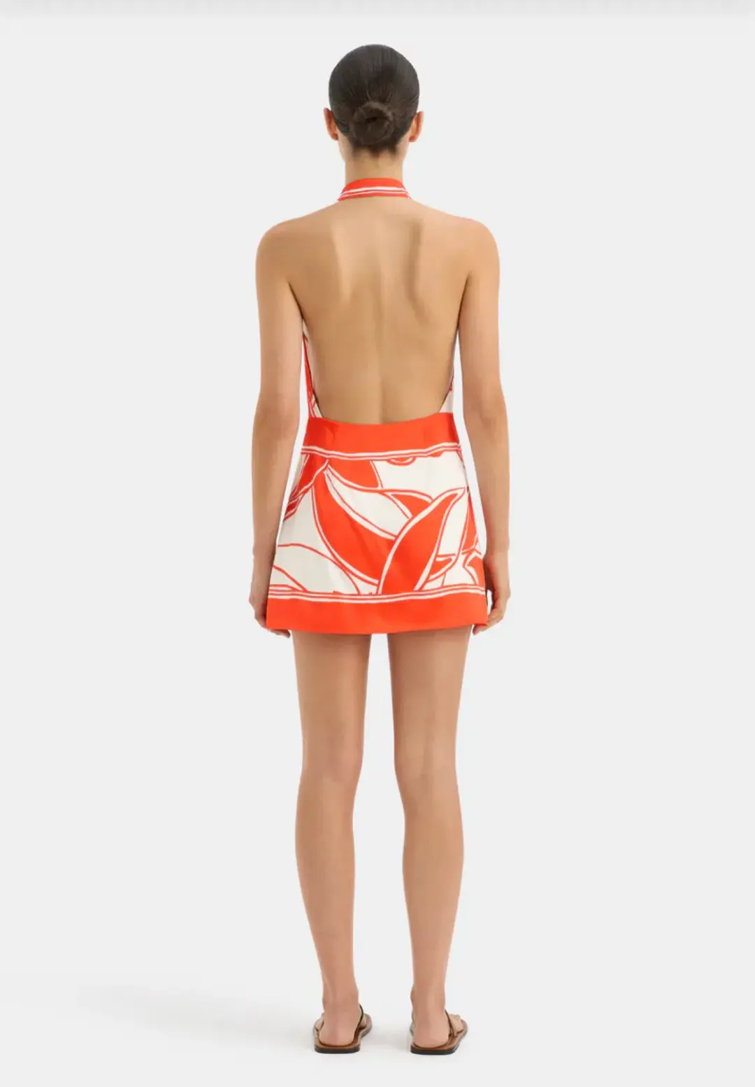 Sir the Label Ramona Wrap Halter Mini Dress Mariposa Lily Size 10 for rent on The Volte - main image