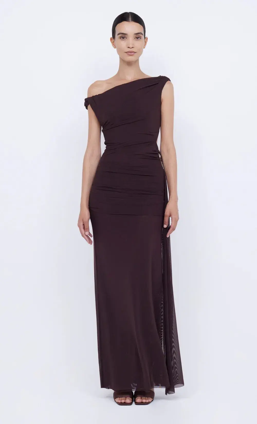 Bec & Bridge Kailani Asym Dress Brown Size 8 - Image 4