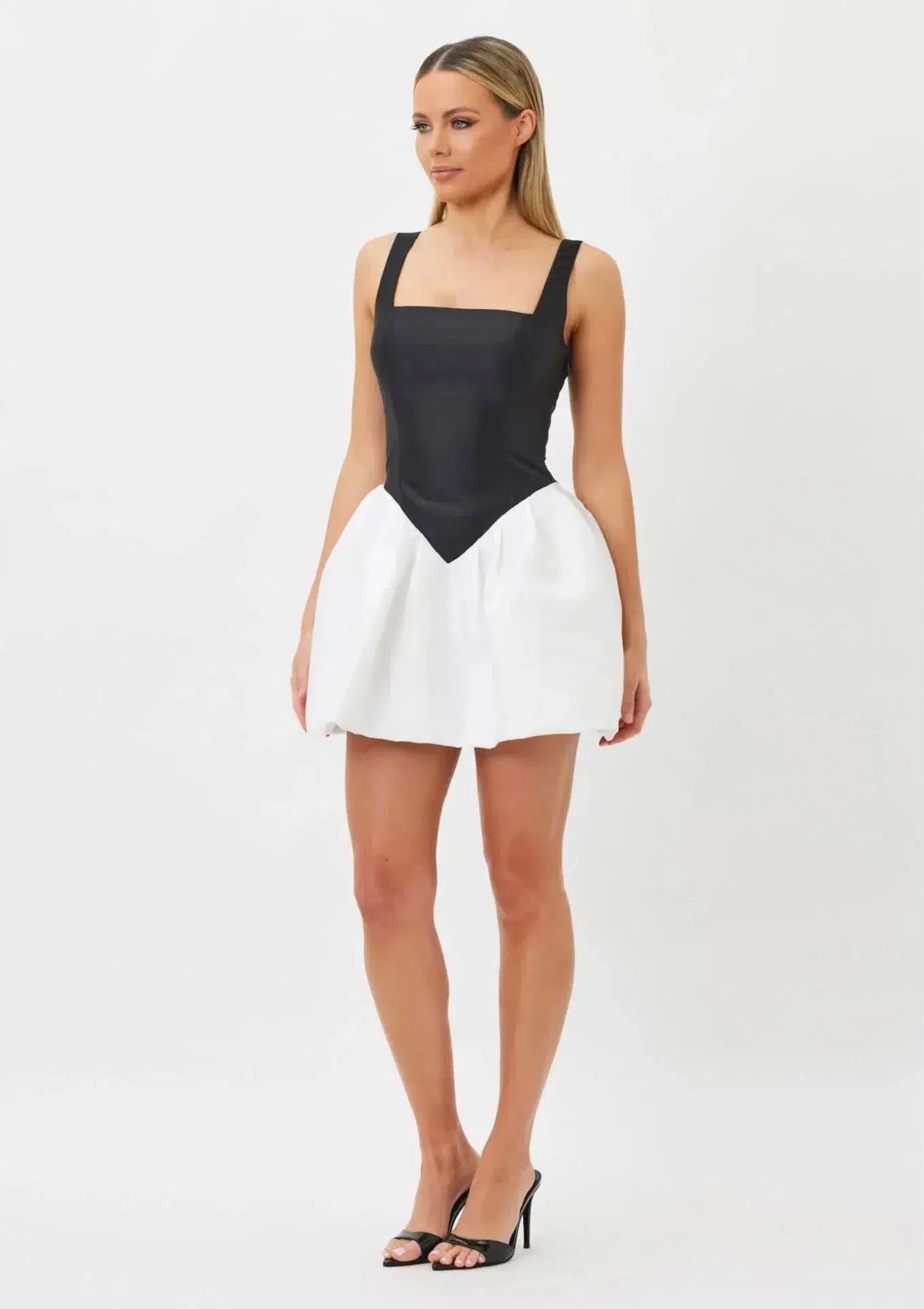 Bianca & Bridgett Alba Mini Dress Black/White Size 8 - Image 1