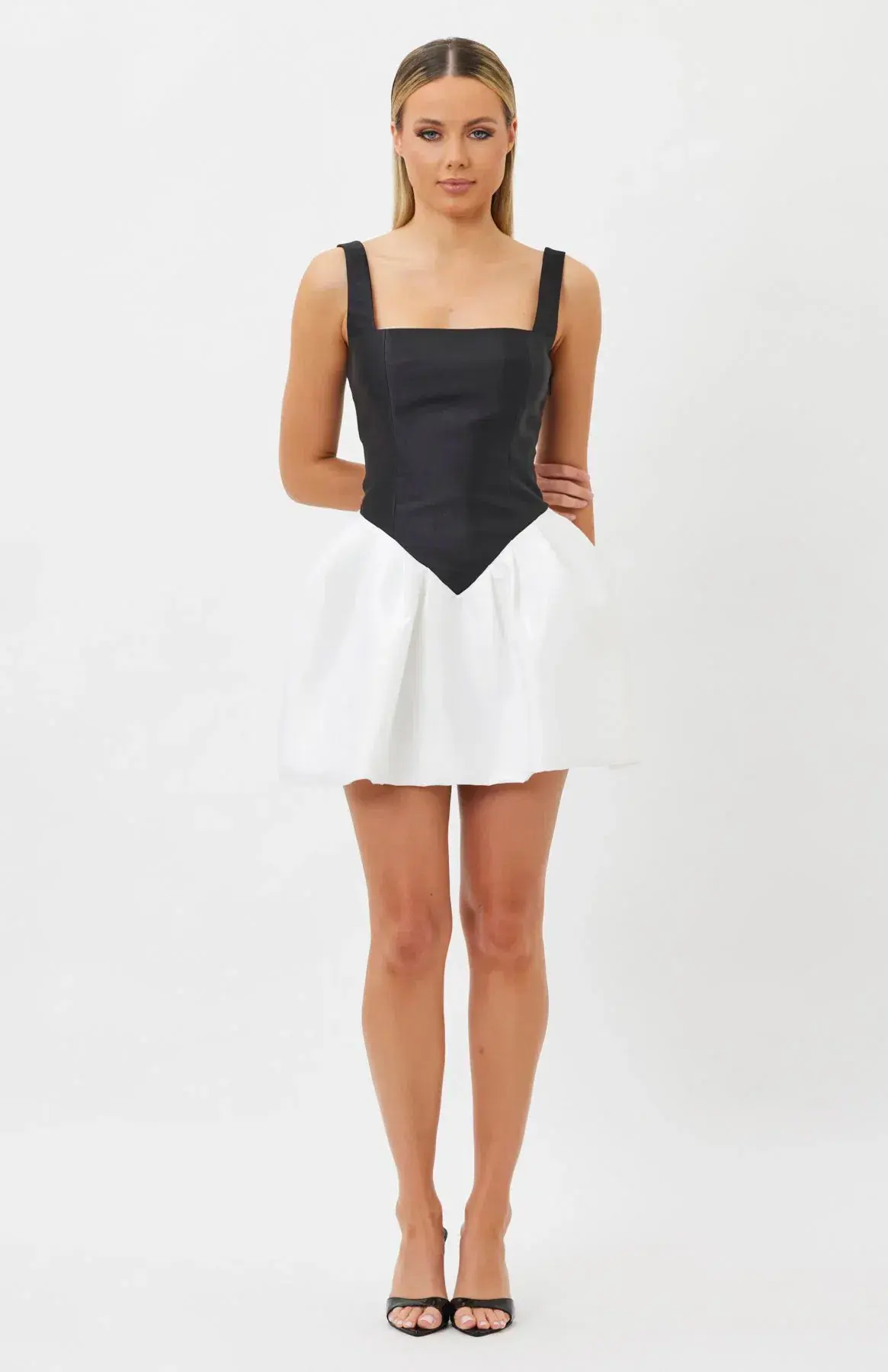 Bianca & Bridgett Alba Mini Dress Black/White Size 8 - Image 2