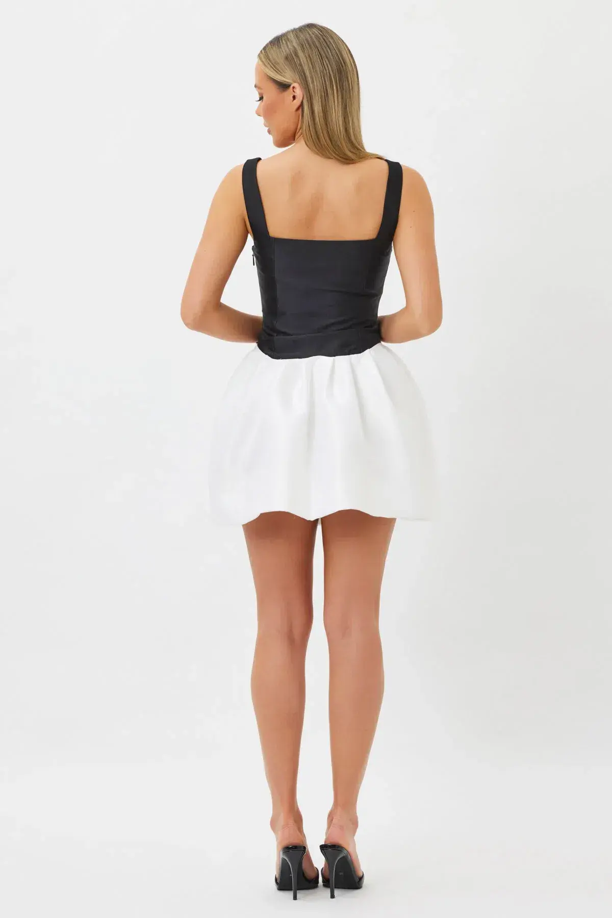 Bianca & Bridgett Alba Mini Dress Black/White Size 8 - Image 3