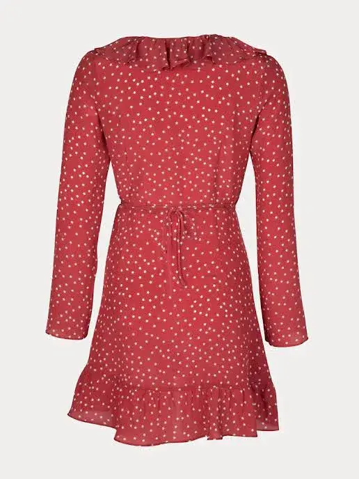 Realisation Par The Diane Mini Dress Red Star Size S / AU 8 - Image 4