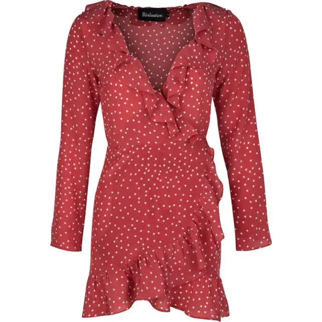 Realisation Par The Diane Mini Dress Red Star Size S / AU 8 - Image 3
