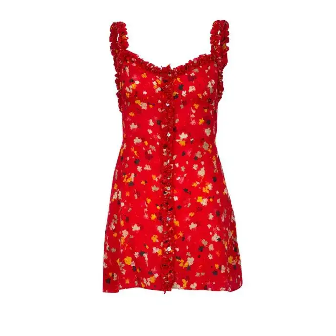 Realisation Par The Julia Mini Dress Rouge Fleur Size M / AU 10 - Image 3