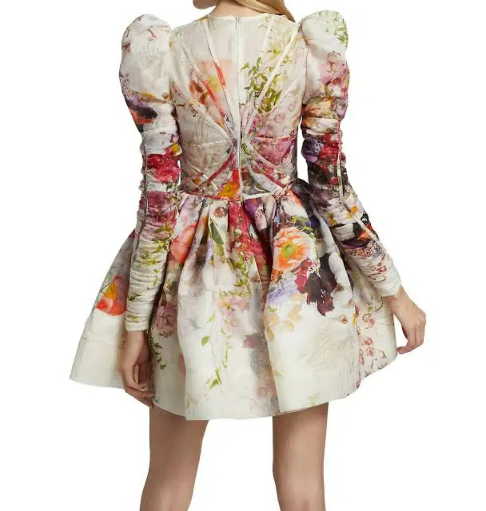 Zimmermann The Prima Panelled Mini Dress in Multi Floral Size 3 / Au 14 - Image 3