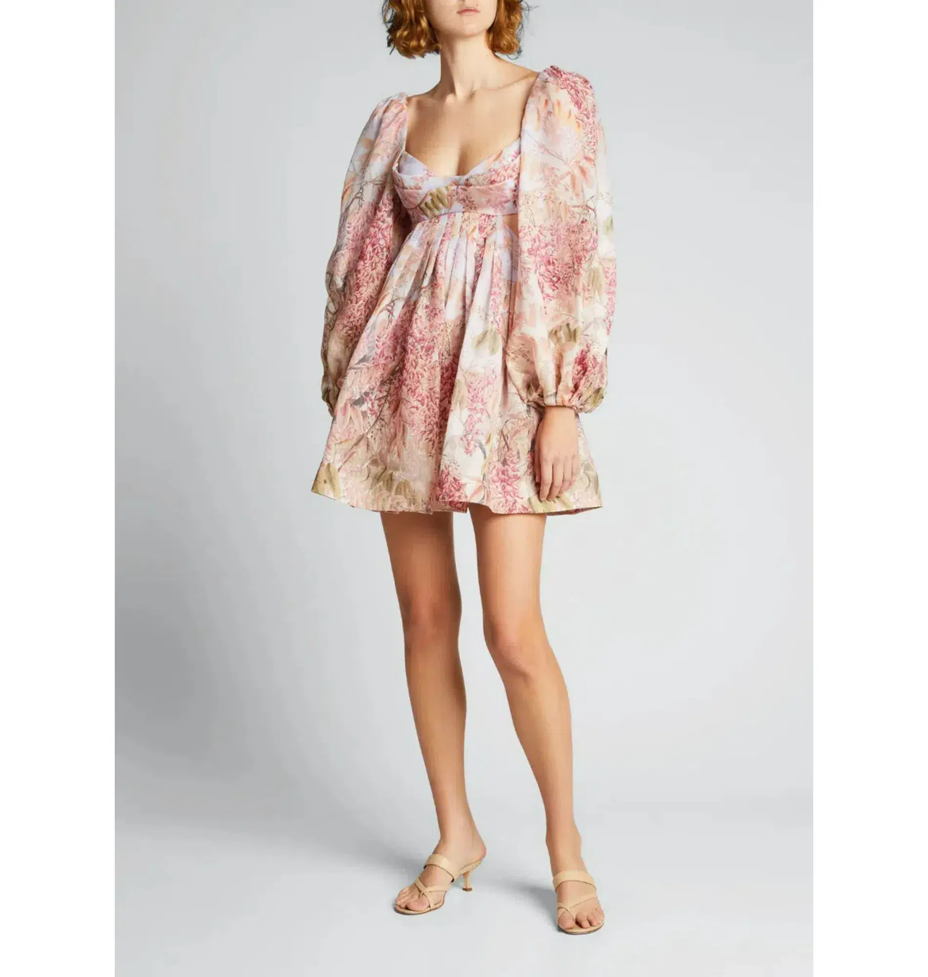 Zimmermann Botanica Bralette Mini Dress Milettia Floral Print Size 2 / Au 12 - Image 3