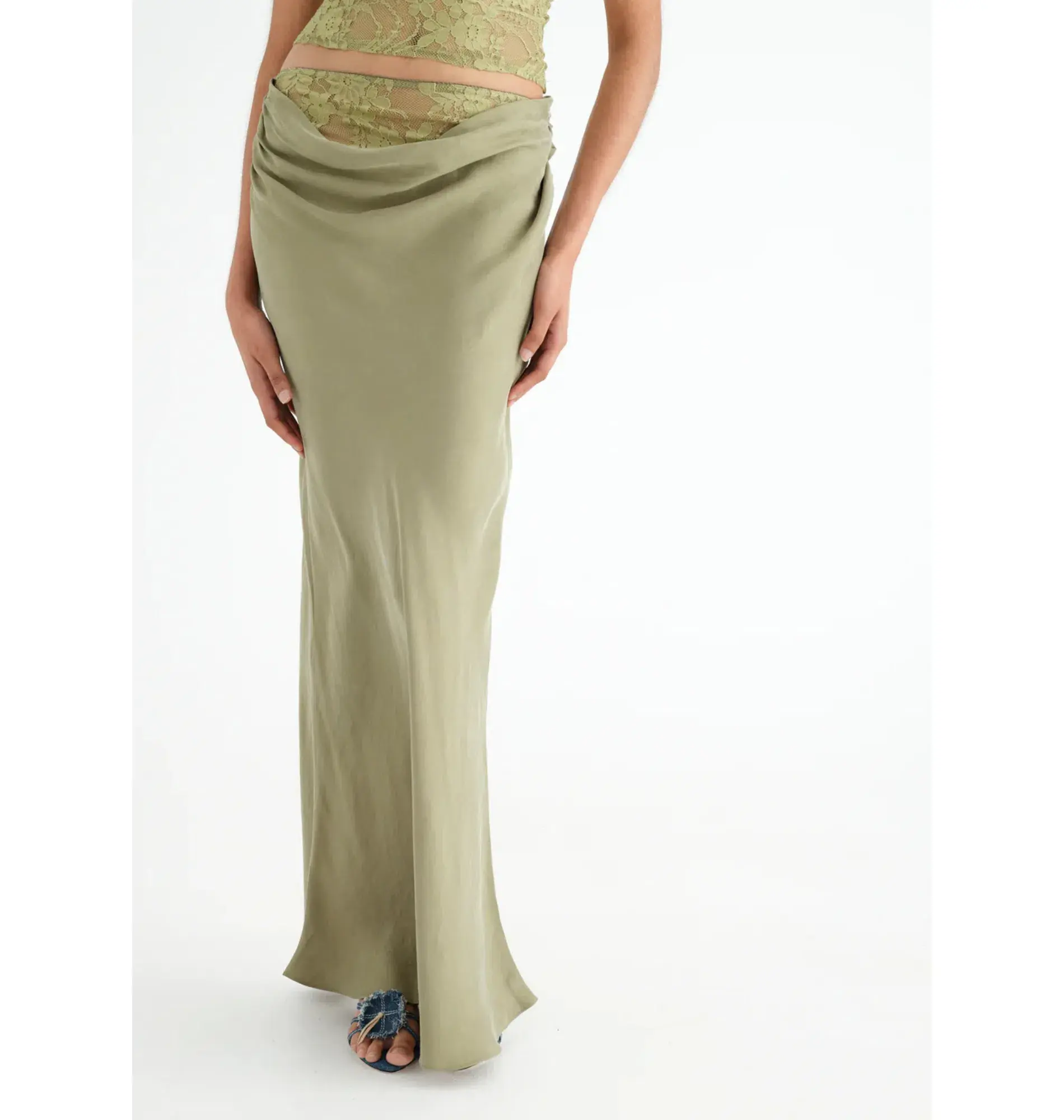 Benni Miko Cami Top and Skirt Set Pear Green Size AU 8  - Image 3