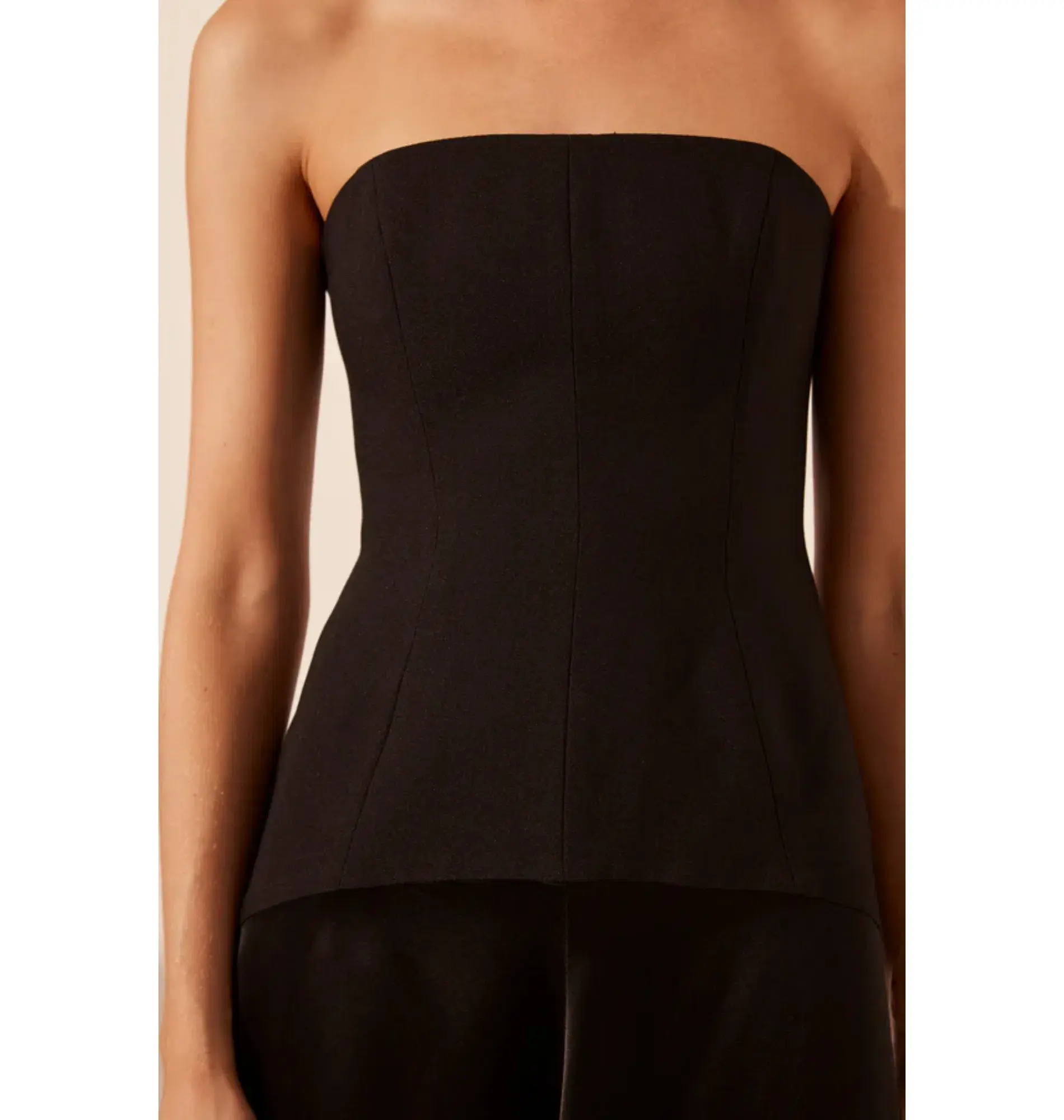 Shona Joy Adri Strapless Panelled Maxi Dress Black Size XXS / AU 4 - Image 2
