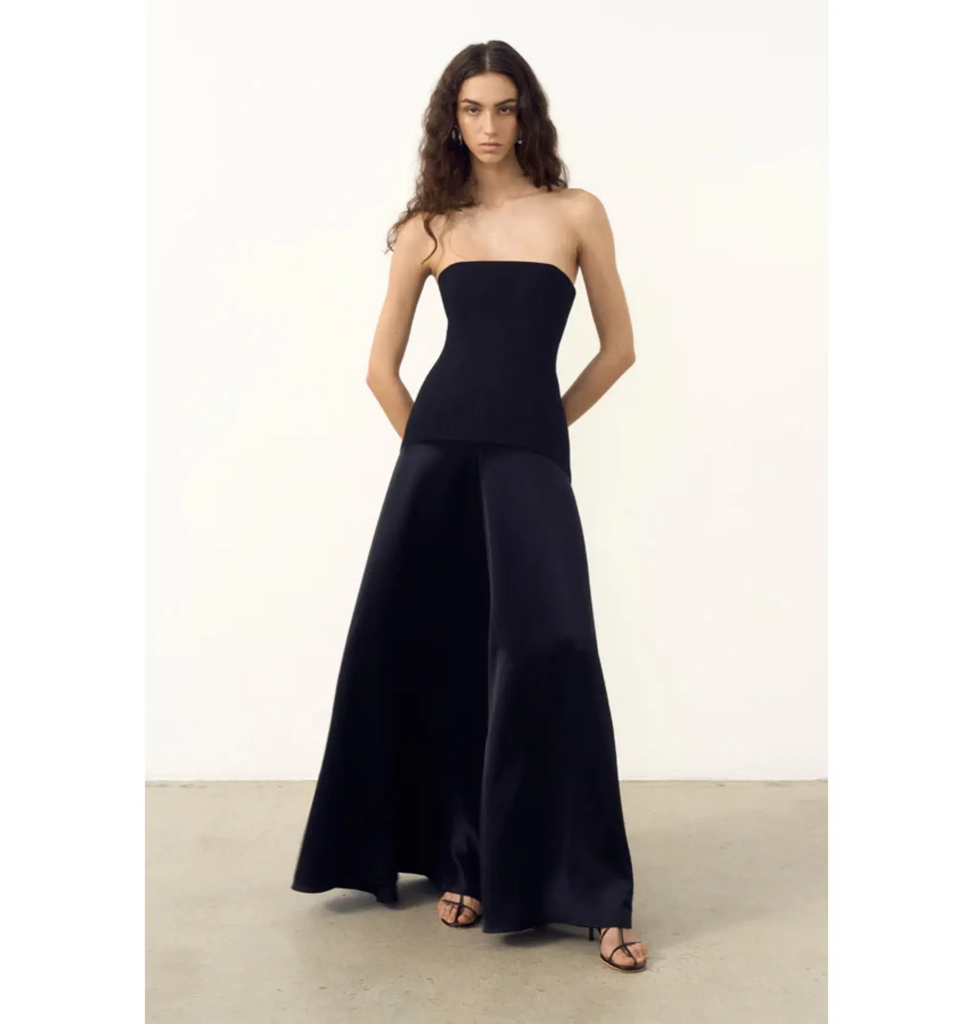 Shona Joy Adri Strapless Panelled Maxi Dress Black Size XXS / AU 4 - Image 1