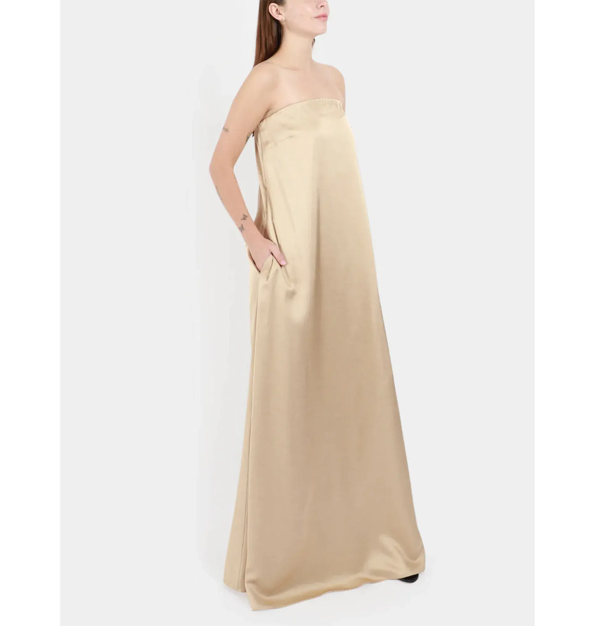 Esse Studios Gilded Column Dress Cream Size AU 6 - Image 2