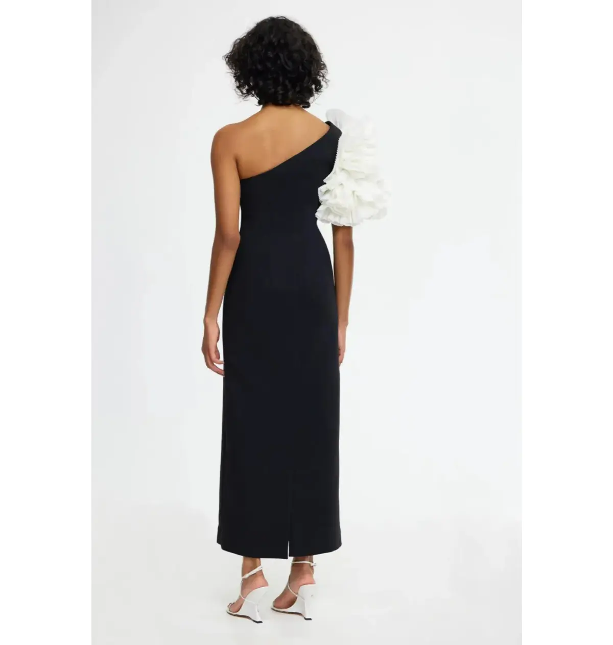 Acler Hampstead Midi Dress in Black and Ivory Size AU 12 - Image 4