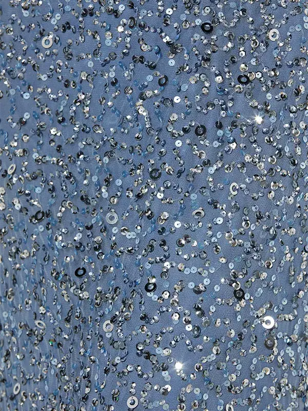 Montique Alinda Hand Beaded Dress Sky Blue Size AU 8 - Image 8