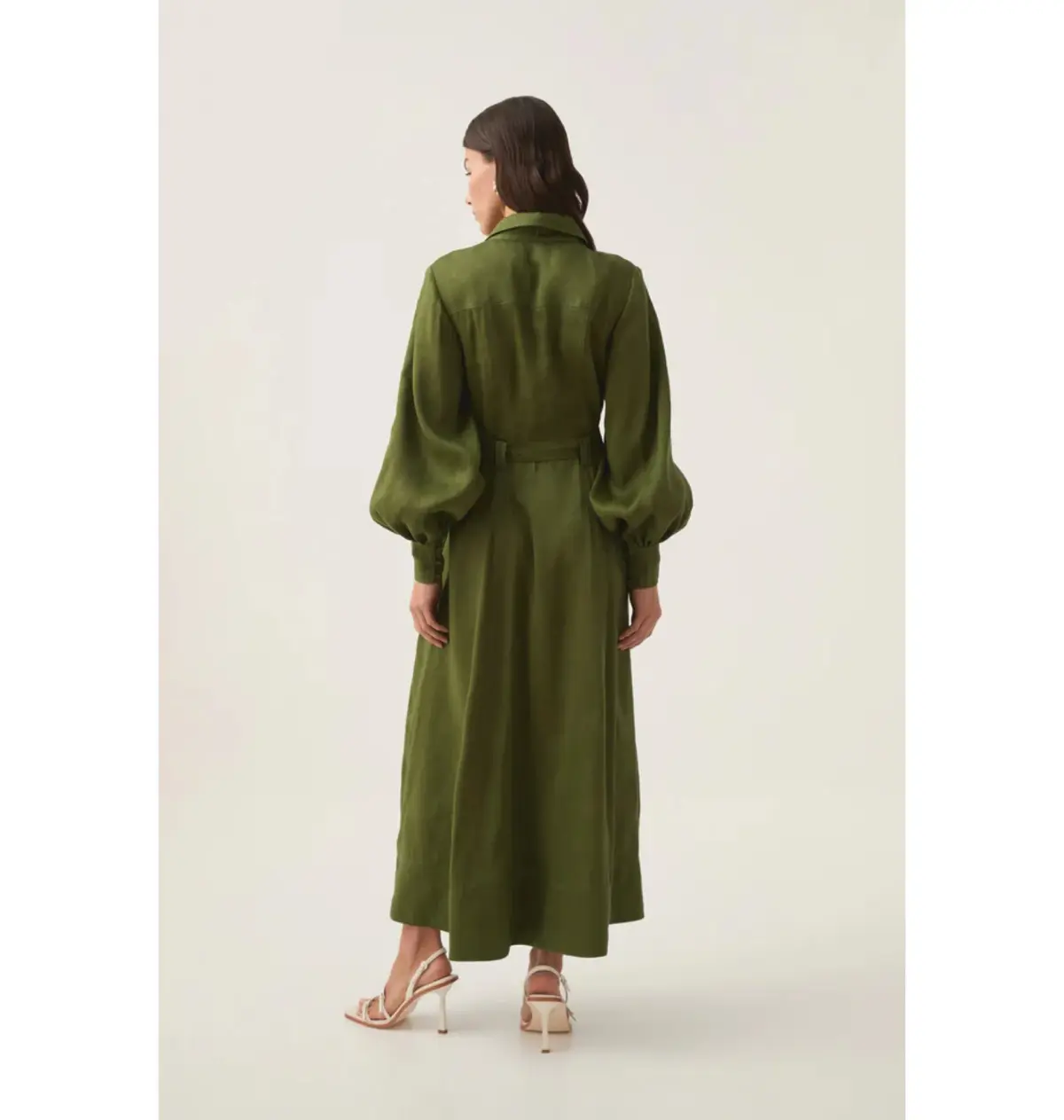 Aje Enchanter Scarf Midi Dress in Fern Green Size AU 12 - Image 5