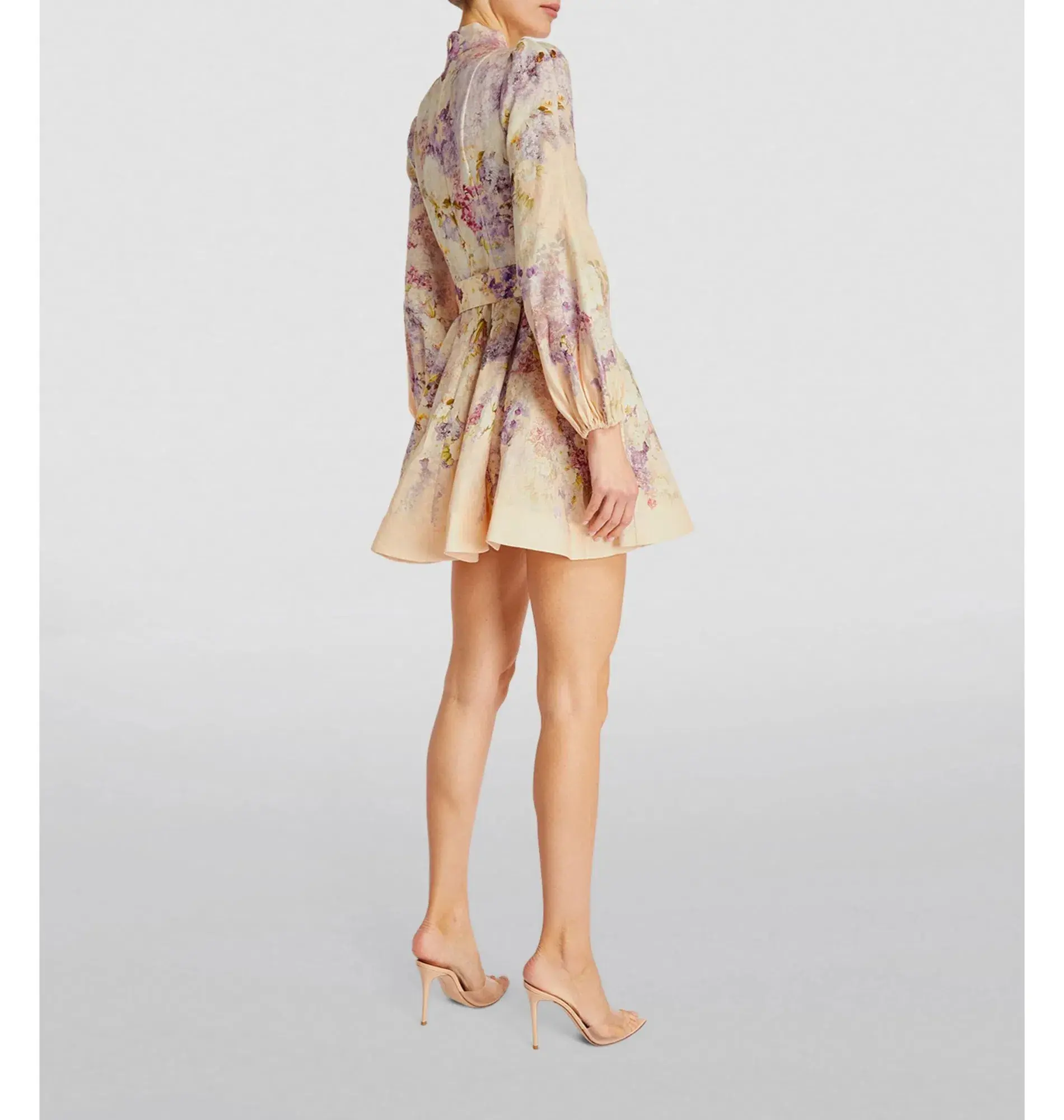 Zimmermann Lyrical Buttoned Mini Dress Floral Size 3 / AU 14 - Image 2