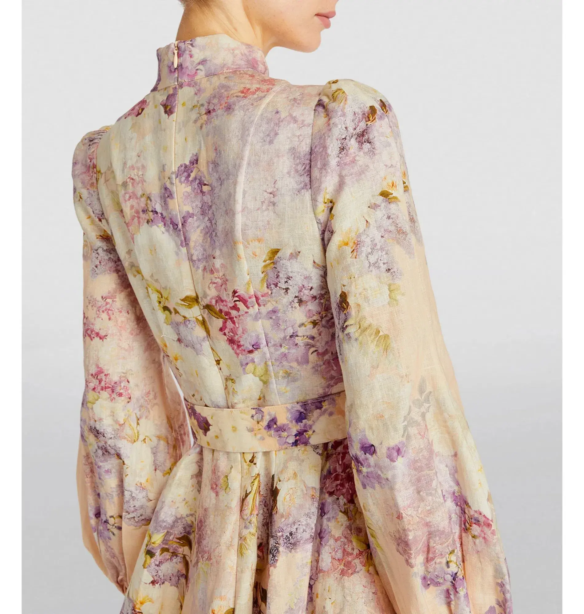 Zimmermann Lyrical Buttoned Mini Dress Floral Size 3 / AU 14 - Image 3