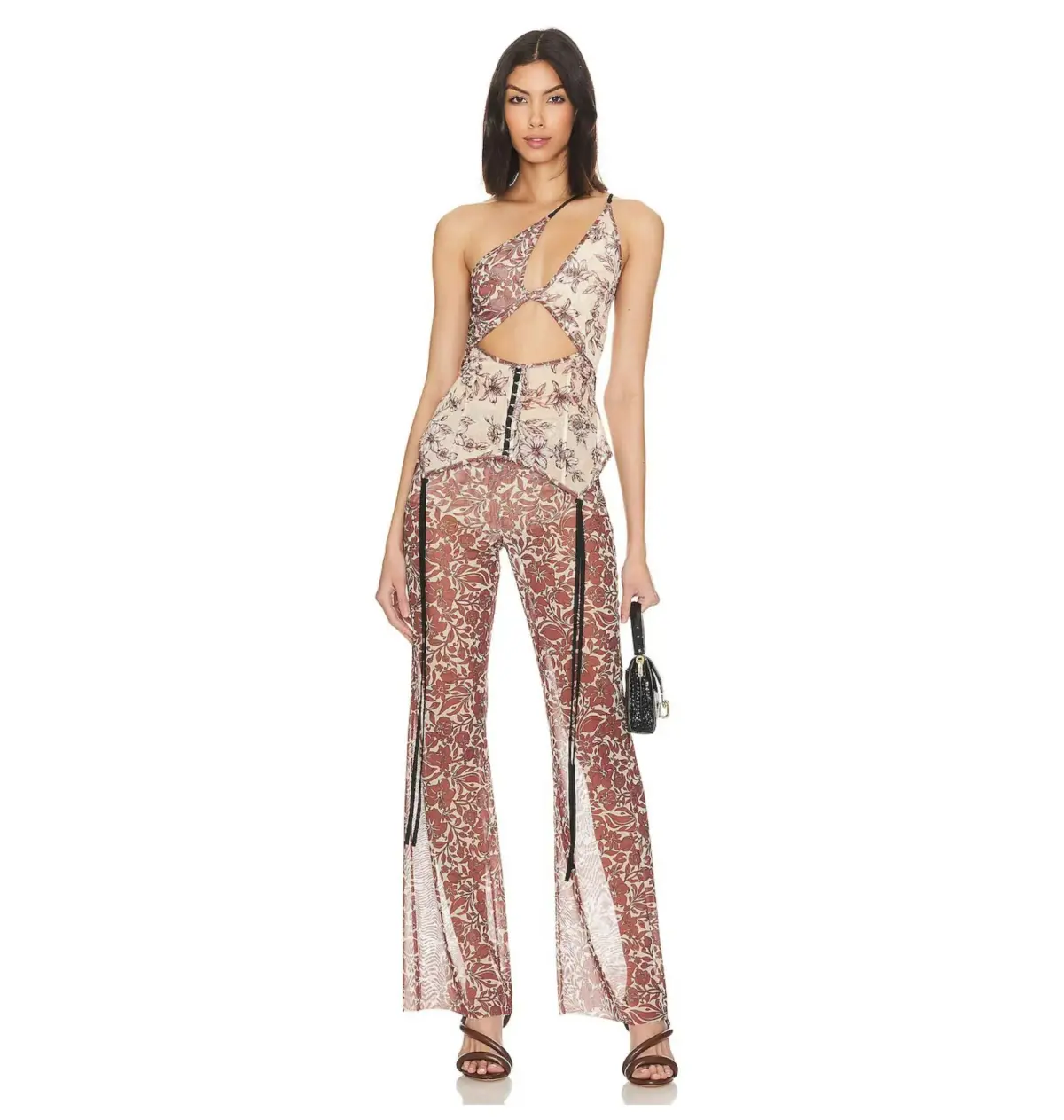 BEC AND BRIDGE Nova Strappy Top floral size 10 and Priya Pant Set floral size 6 - Image 2