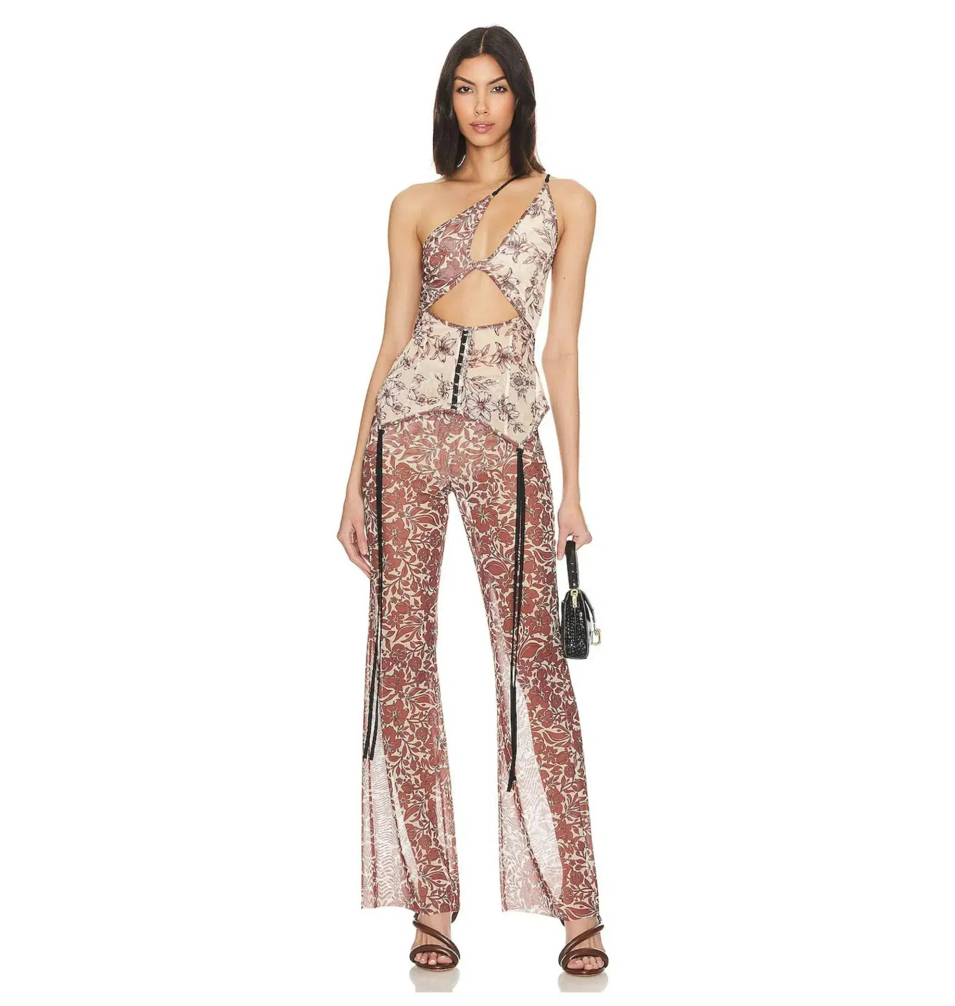 BEC AND BRIDGE Nova Strappy Top floral size 10 and Priya Pant Set floral size 6 - Image 2