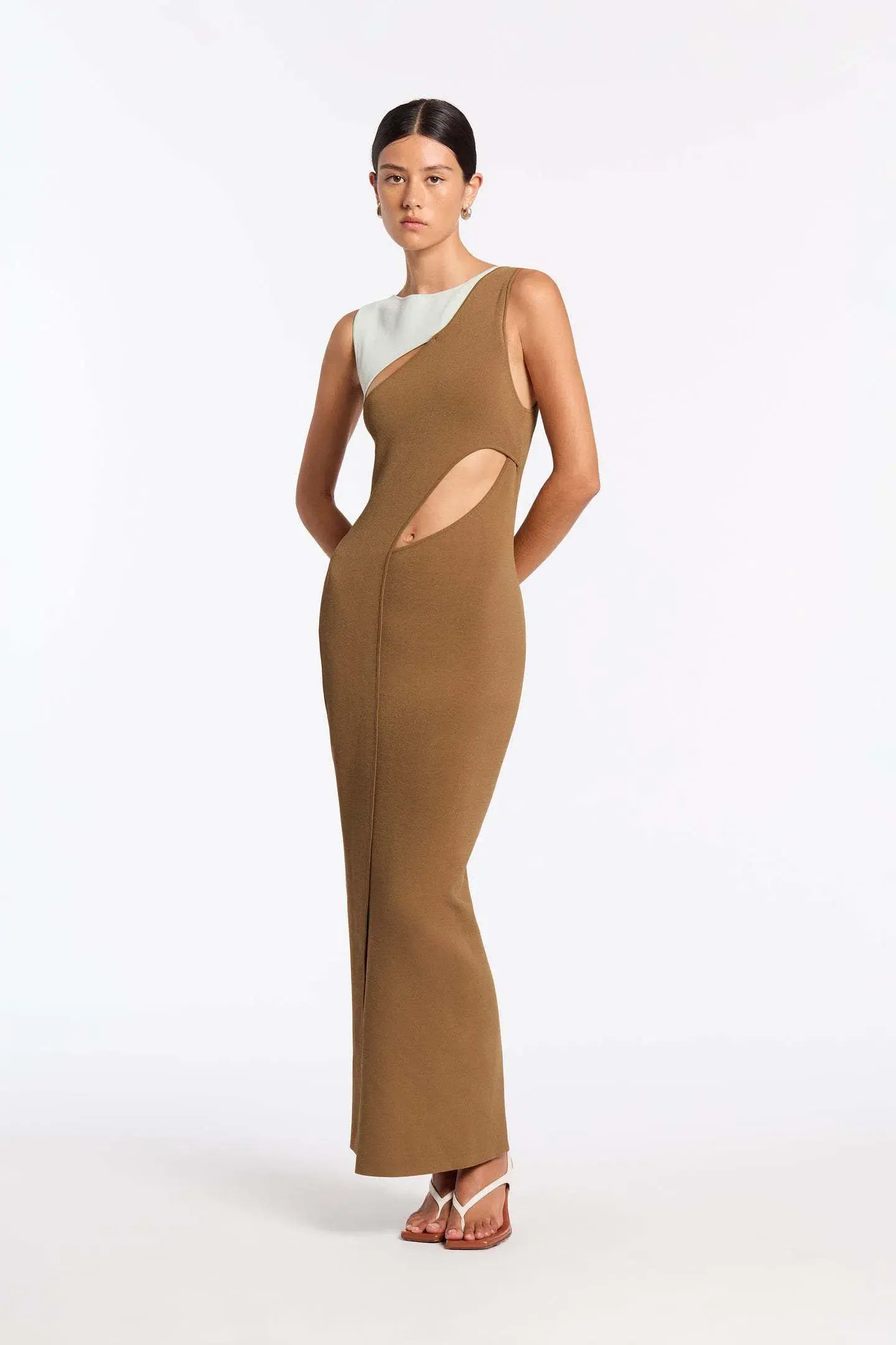 Sir the Label Nadja Cut Out Dress in Cinnamon Size 1 / AU 8 - Image 1