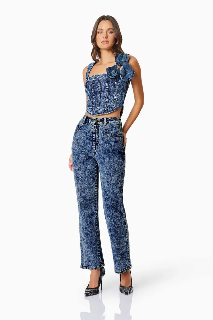 Elliatt  Camila Denim Top Blue Size 12 - Image 2