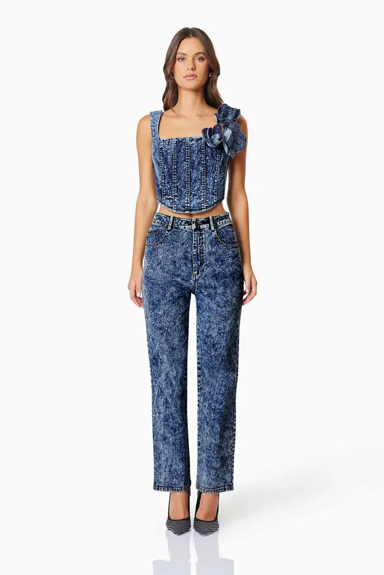 Elliatt  Camila Denim Top Blue Size 12 - Image 1