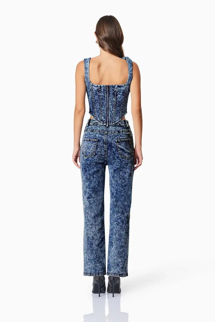 Elliatt  Camila Denim Top Blue Size 12 - Image 3