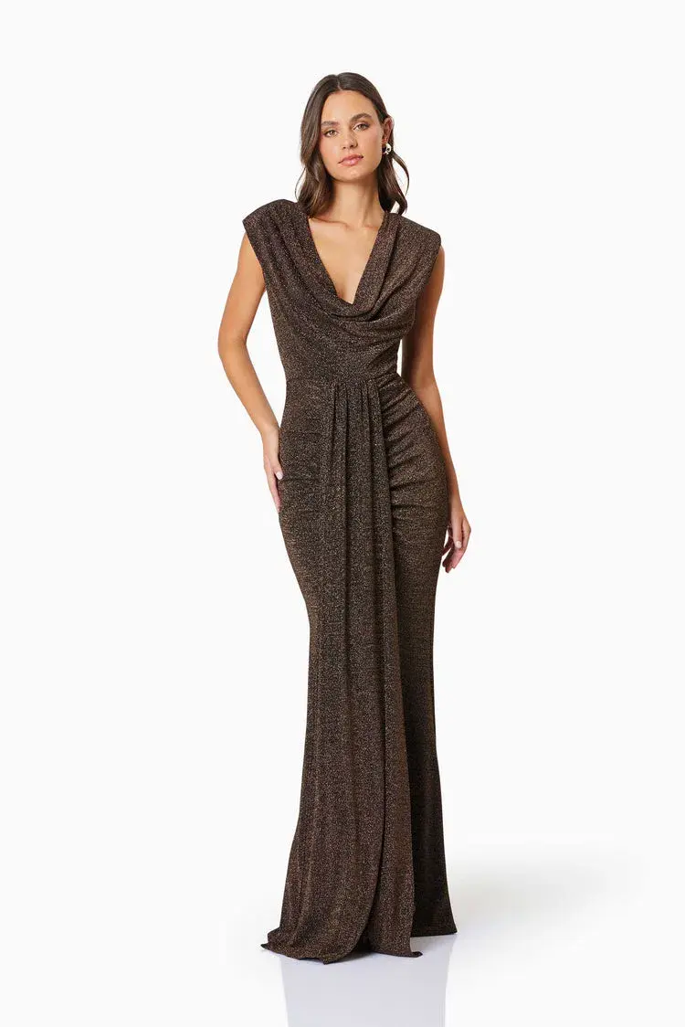 Elliatt The Nalani Maxi Dress Black/Gold Size 16 - Image 2